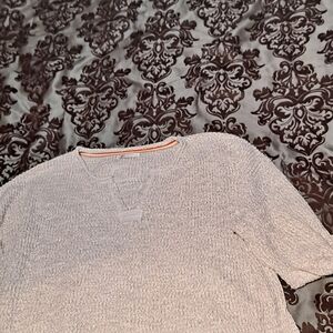Zenana L/XL Side Slit SweaterLight Gray